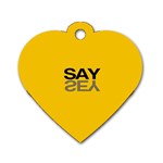 Say Yes Dog Tag Heart (Two Sides)