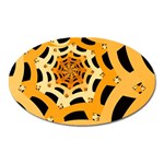 Spider Helloween Yellow Oval Magnet