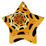 Spider Helloween Yellow Star Ornament (Two Sides) 