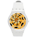 Spider Helloween Yellow Round Plastic Sport Watch (M)
