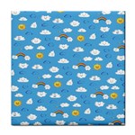 White Clouds Face Towel