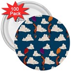 Foxfabricsmall Weasel 3  Buttons (100 pack) 