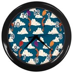 Foxfabricsmall Weasel Wall Clocks (Black)