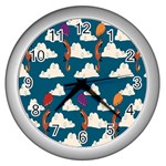 Foxfabricsmall Weasel Wall Clocks (Silver) 