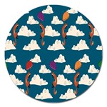 Foxfabricsmall Weasel Magnet 5  (Round)