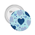 Light and Dark Blue Hearts 2.25  Buttons