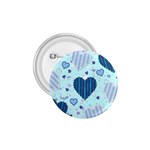 Light and Dark Blue Hearts 1.75  Buttons