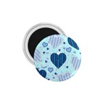 Light and Dark Blue Hearts 1.75  Magnets