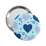 Light and Dark Blue Hearts 2.25  Handbag Mirrors