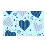 Light and Dark Blue Hearts Magnet (Rectangular)