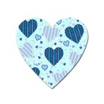 Light and Dark Blue Hearts Heart Magnet