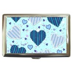 Light and Dark Blue Hearts Cigarette Money Cases