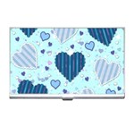 Light and Dark Blue Hearts Business Card Holders