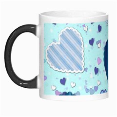 Light and Dark Blue Hearts Morph Mugs from ArtsNow.com Left