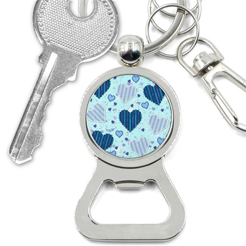 Light and Dark Blue Hearts Button Necklaces from ArtsNow.com Front