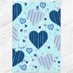 Light and Dark Blue Hearts Canvas 12  x 18  