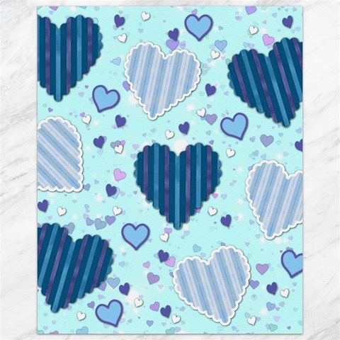 Light and Dark Blue Hearts Canvas 16  x 20   from ArtsNow.com 15.75 x19.29  Canvas - 1