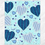 Light and Dark Blue Hearts Canvas 16  x 20  