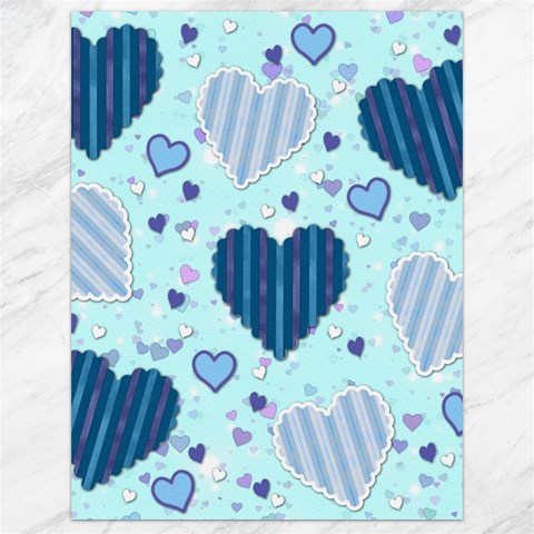 Light and Dark Blue Hearts Canvas 18  x 24   from ArtsNow.com 17.8 x23.08  Canvas - 1