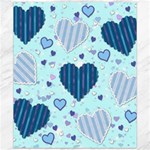 Light and Dark Blue Hearts Canvas 20  x 24  