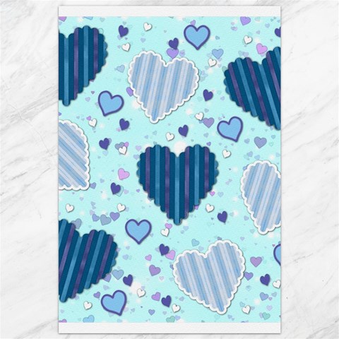 Light and Dark Blue Hearts Canvas 20  x 30   from ArtsNow.com 19.62 x28.9  Canvas - 1