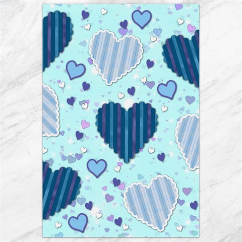 Light and Dark Blue Hearts Canvas 24  x 36  from ArtsNow.com 23.35 x34.74  Canvas - 1
