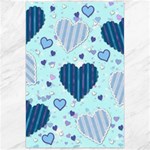 Light and Dark Blue Hearts Canvas 24  x 36 