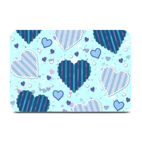 Light and Dark Blue Hearts Plate Mats from ArtsNow.com 18 x12  Plate Mat