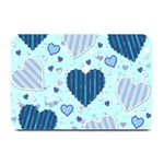 Light and Dark Blue Hearts Plate Mats