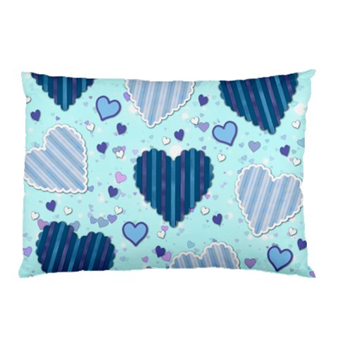 Light and Dark Blue Hearts Pillow Case from ArtsNow.com 26.62 x18.9  Pillow Case