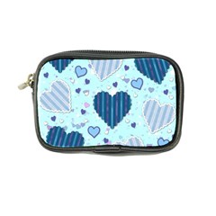 Light and Dark Blue Hearts Coin Purse from ArtsNow.com Front