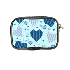 Light and Dark Blue Hearts Coin Purse from ArtsNow.com Back