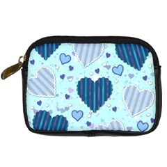 Light and Dark Blue Hearts Digital Camera Cases from ArtsNow.com Front