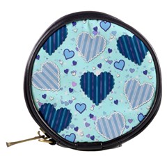 Light and Dark Blue Hearts Mini Makeup Bags from ArtsNow.com Back