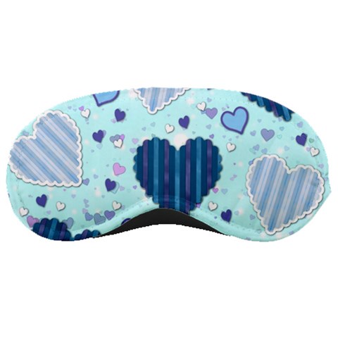 Light and Dark Blue Hearts Sleeping Masks from ArtsNow.com Front