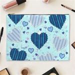 Light and Dark Blue Hearts Cosmetic Bag (XL)