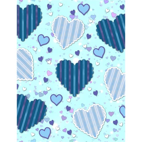 Light and Dark Blue Hearts Large Memo Pads from ArtsNow.com 4.125 x5.5  Memopad