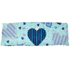 Light and Dark Blue Hearts Body Pillow Case Dakimakura (Two Sides) from ArtsNow.com Front