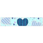 Light and Dark Blue Hearts Flano Scarf (Small)