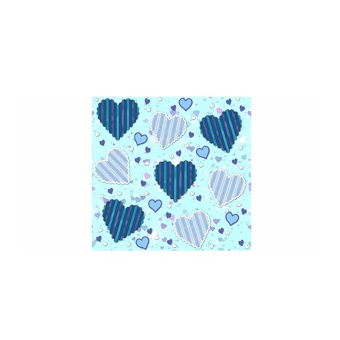 Light and Dark Blue Hearts Satin Wrap from ArtsNow.com Front