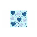 Light and Dark Blue Hearts Satin Wrap