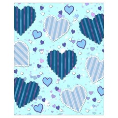 Light and Dark Blue Hearts Drawstring Pouches (Extra Large) from ArtsNow.com Front