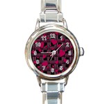 Harts pattern Round Italian Charm Watch