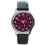 Harts pattern Round Metal Watch