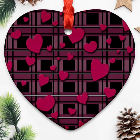 Harts pattern Ornament (Heart)  from ArtsNow.com Front