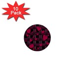 Harts pattern 1  Mini Buttons (10 pack) 