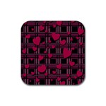 Harts pattern Rubber Coaster (Square) 