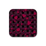 Harts pattern Rubber Coaster (Square) 