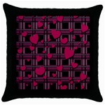 Harts pattern Throw Pillow Case (Black)