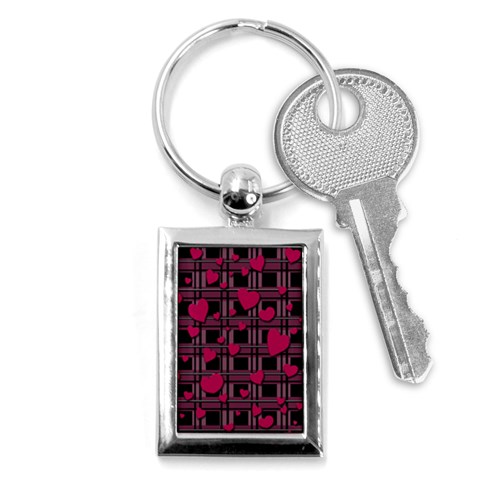 Harts pattern Key Chains (Rectangle)  from ArtsNow.com Front